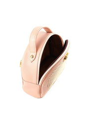 Necessaire Feminina Arredondada Detalhe Tela Frontal - Nude NSI-168 - NU