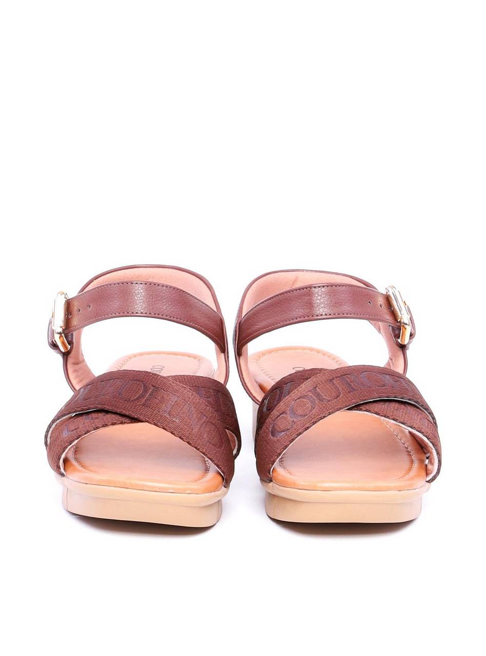 Sandália Feminina Anabela Confort com Tiras Cruzadas Cacau SDI-11694 - CA