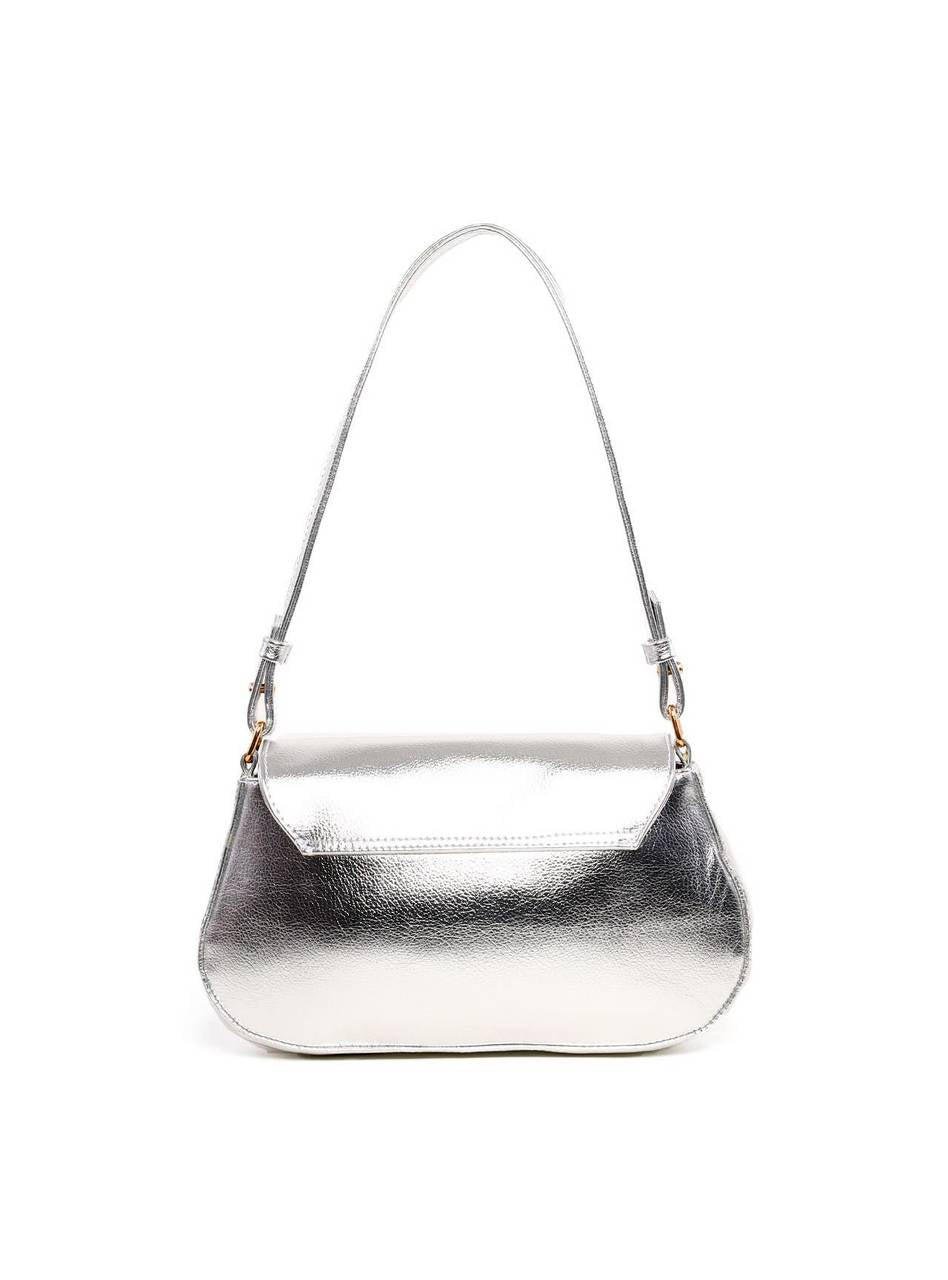 Bolsa Baguette Alça Dupla - Prata BSI-6298 - PT