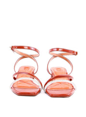 Sandália Salto Bloco com Tira Lateral e Strass - Castor SDI-11919 - CS