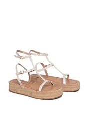 Sandália Feminina Couro Plataforma Salto Fachetado - Fenno SDI-11560 - FE