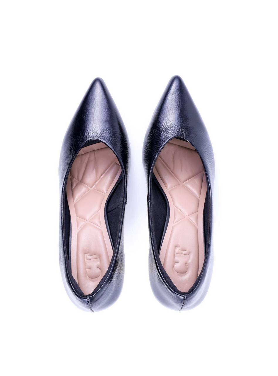 Scarpin Salto Cromado e Bico Fino - Preta SDI-11690 - PR