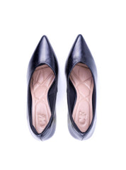 Scarpin Salto Cromado e Bico Fino - Preta SDI-11690 - PR