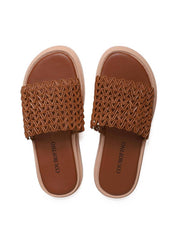 Sandália Flatform Slide com Tiras Tramadas - Castor SDI-11654 - CS