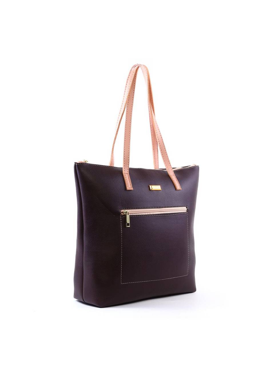 Bolsa Shopper com Bolso Frontal - Cacau BSI-6361 - CA