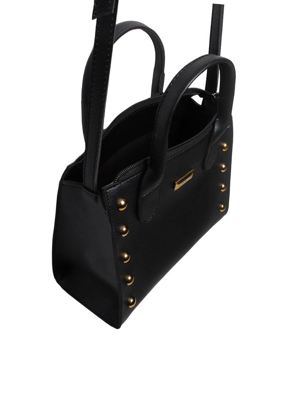 Bolsa Feminina Tote Transversal Sintético Preta BSI-5819 - PR