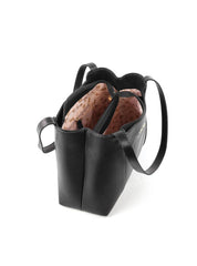 Bolsa Tote Quadrada com 3 Divisórias - Preta BSI-6398 - PR