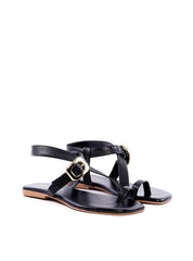 Rasteira Tira Lateral e Fivela - Preta SDI-11967 - PR