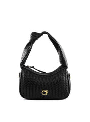 Bolsa Hobo Tressê com Nó na Alça - Preta BSI-6395 - PR