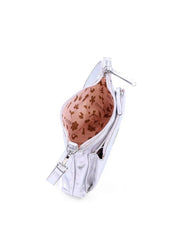 Bolsa Baguette com Bolso Grande Frontal - Prata BSI-6130 - PT