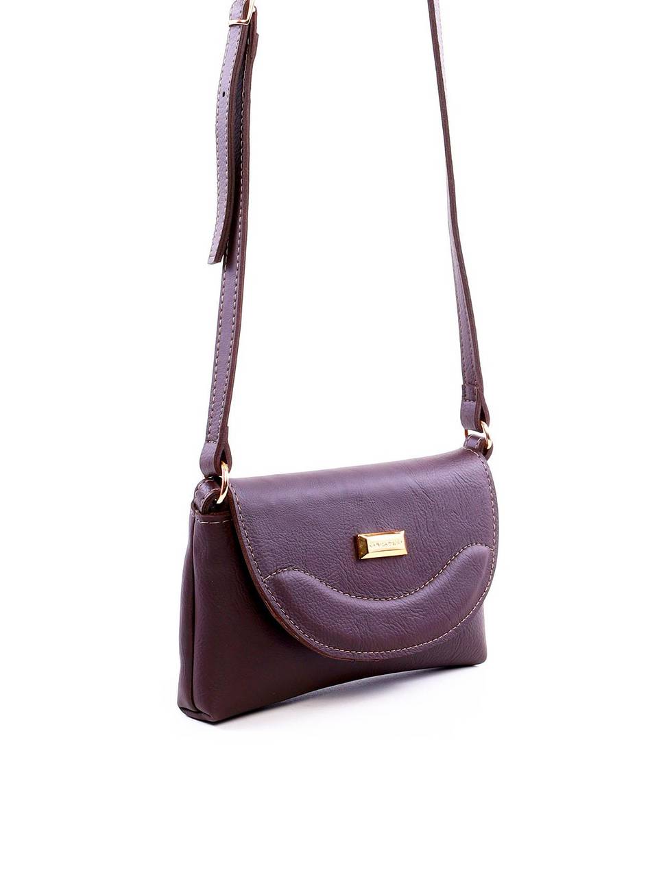 Bolsa Saddle Transversal com Fecho de Pressão - Cacau BSI-5995 - CA