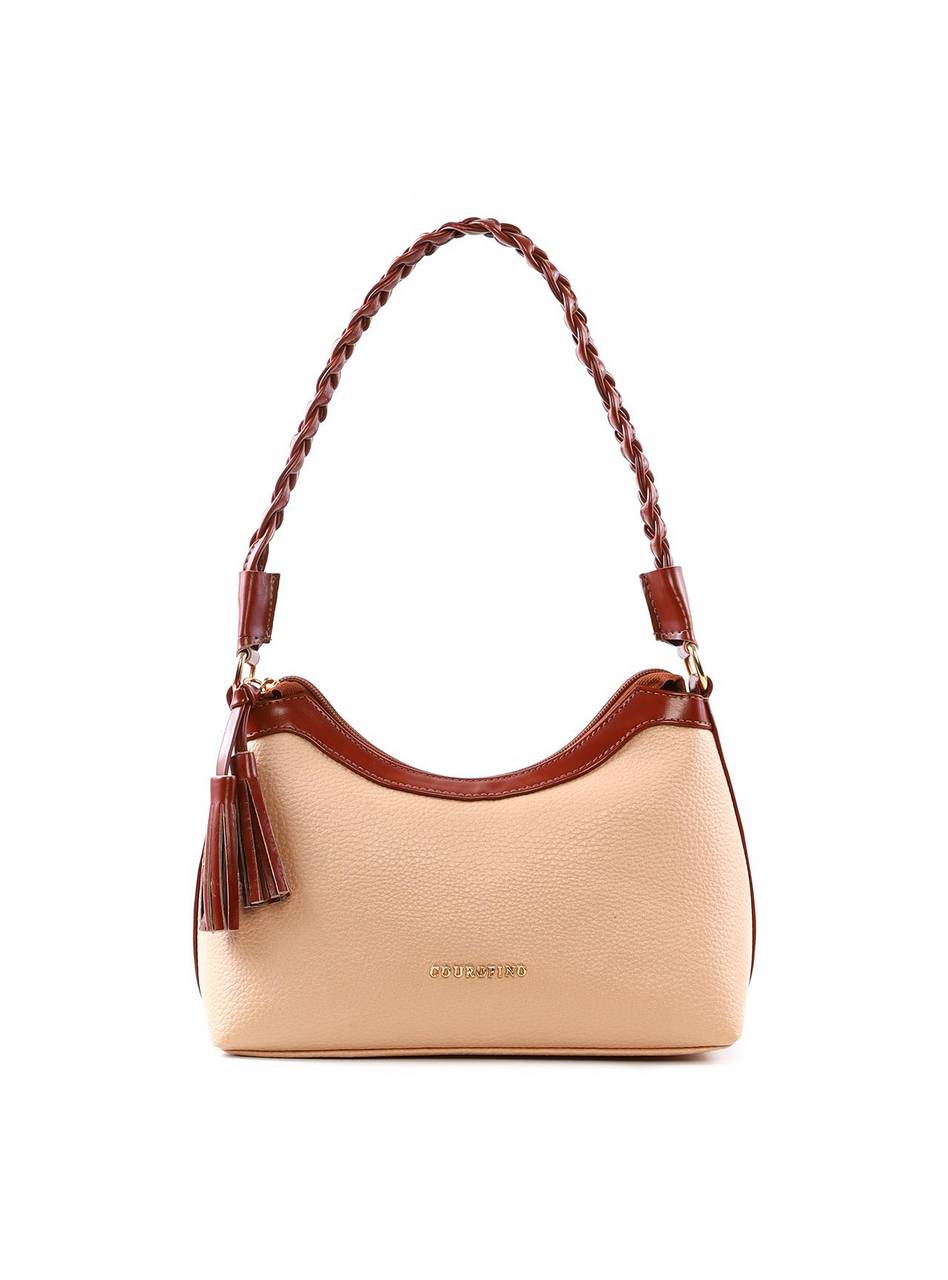 Bolsa Baguette Alça Trançada - Nude BSI-6402 - NU