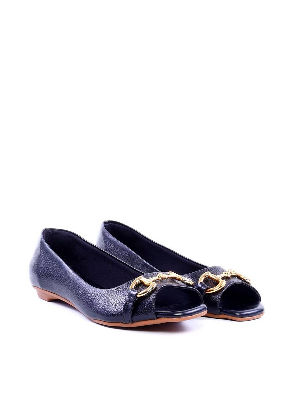 Sapatilha Peep Toe Enfeite Bridão - Preta SDI-11982 - PR