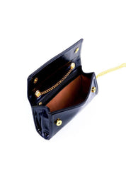 Bolsa Satchel Retangular Alça Transversal Corrente - Preta BSI-6262 - PR