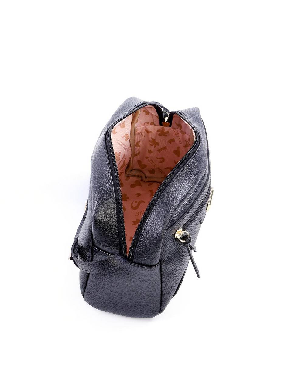 Bolsa Bag Transversal com Bolso Frontal - Preta BSI-6052 - PR