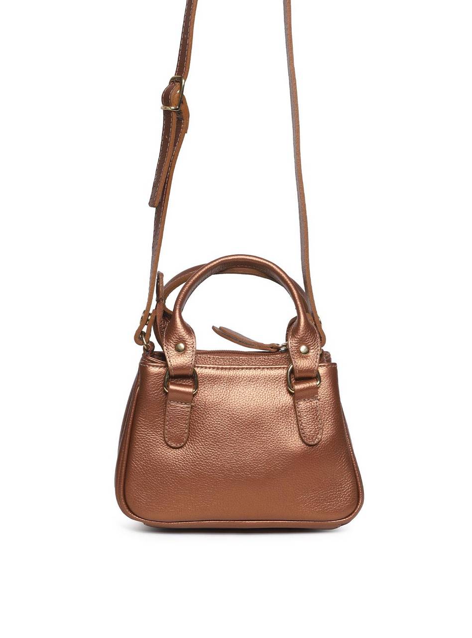 Bolsa Tote Alça Tranversal Couro Bronze BSI-4371 - BZ