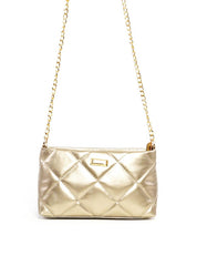 Bolsa Clutch Transversal em Metalassê - Ouro BSI-6288 - AU