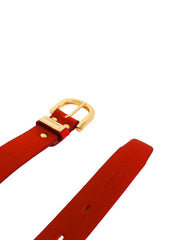 Cinto Feminino Social Espessura Media Liso Couro Vermelho CTI-925 - VE