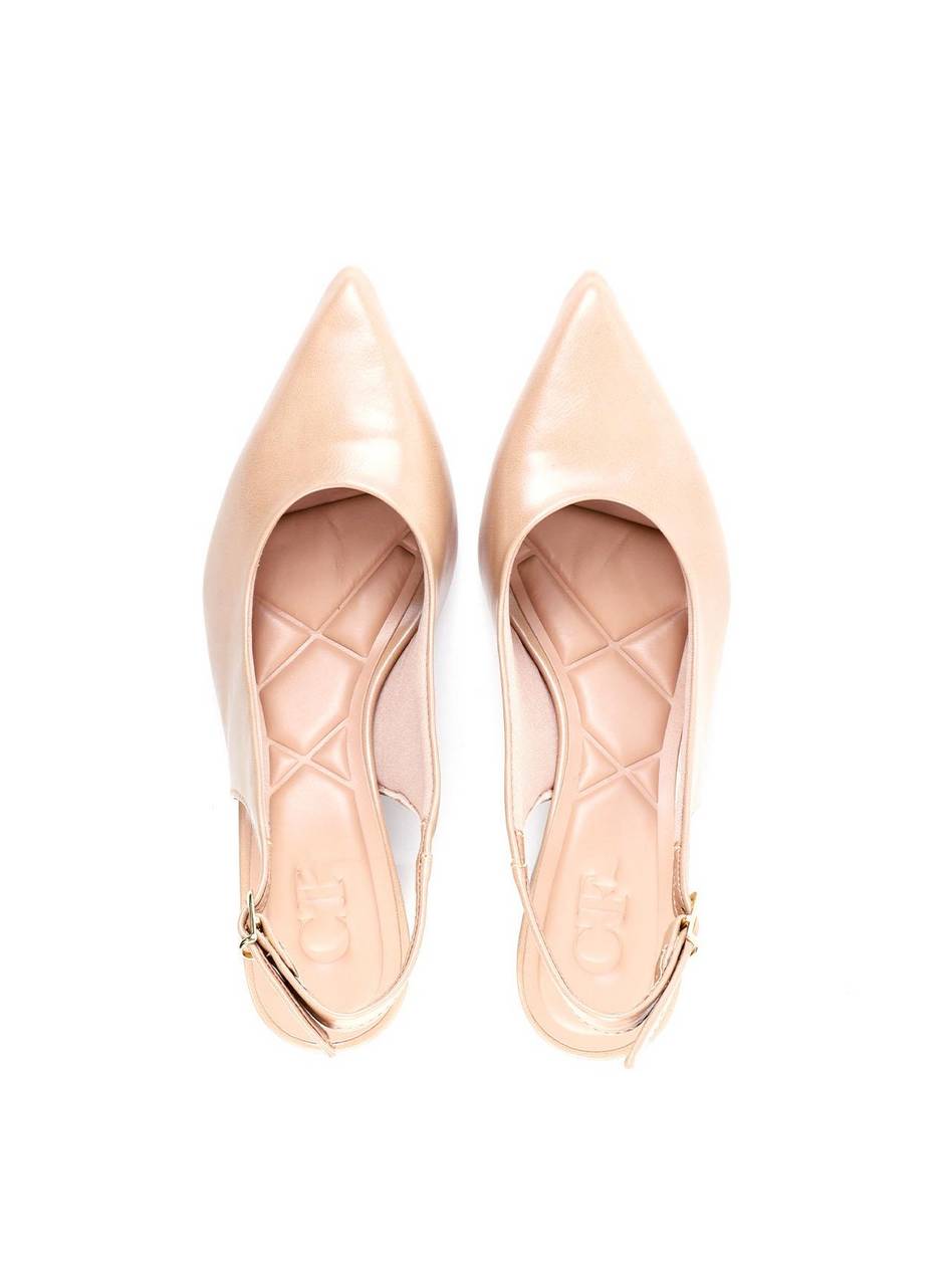 Scarpin Slingback Salto Bloco em Cortiça - Nude SDI-11878 - NU