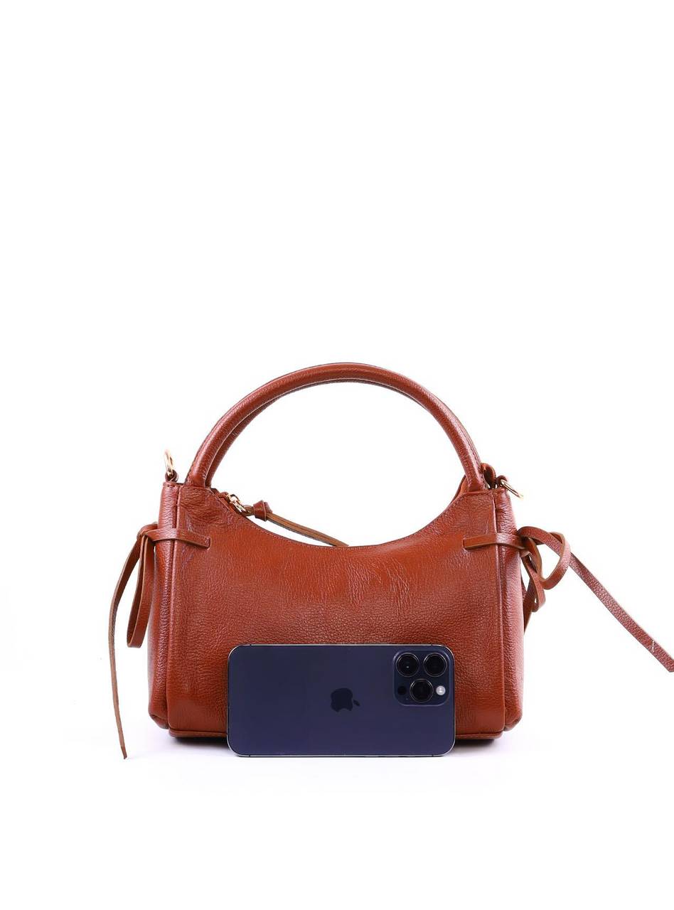 Bolsa Tote Média Enfeite Laços Laterais Alça Dupla - Castor BSI-6374 - CS
