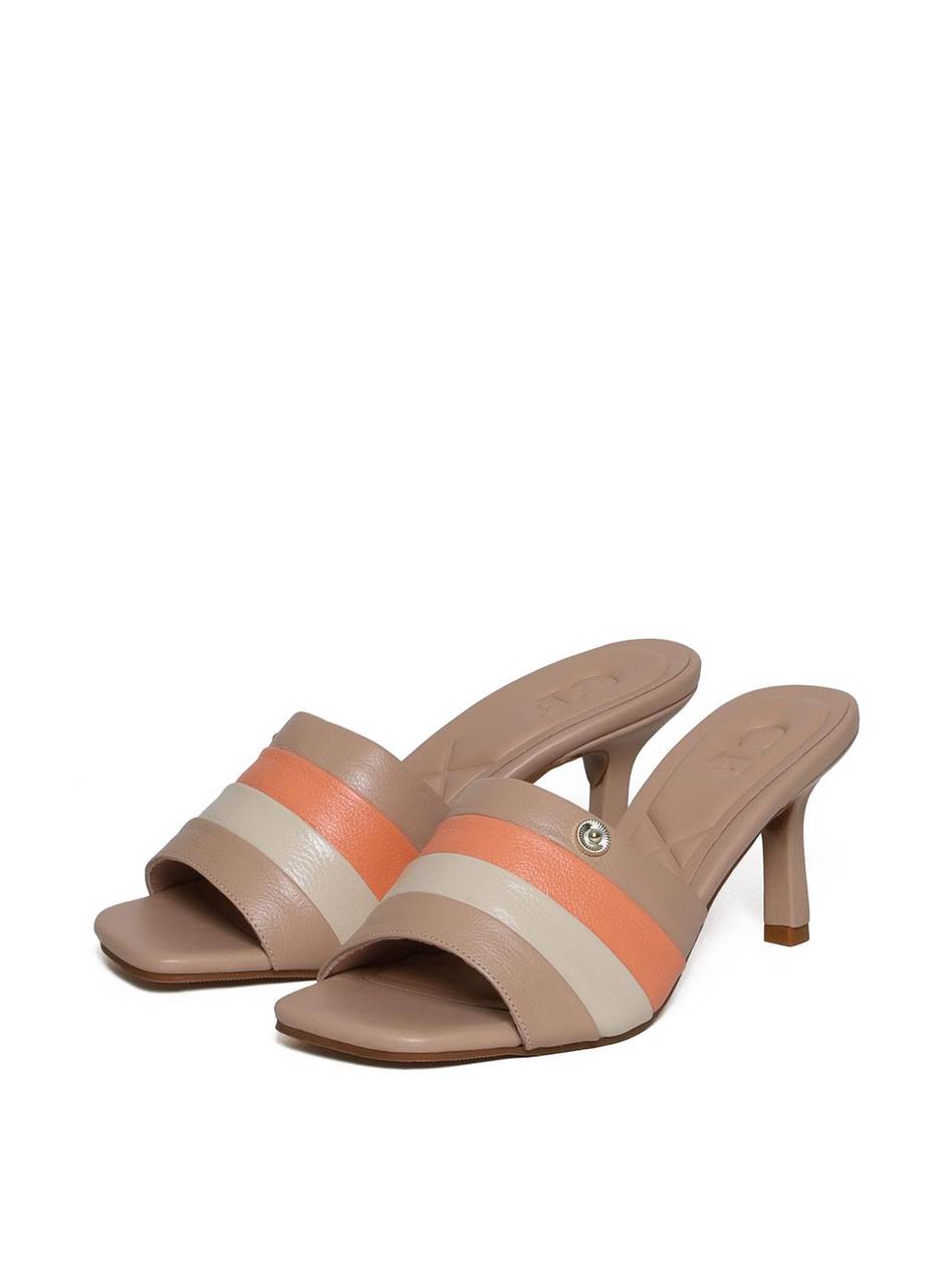 Sandália Feminina Tamanco Multicolor - Nude SDI-11651 - NU