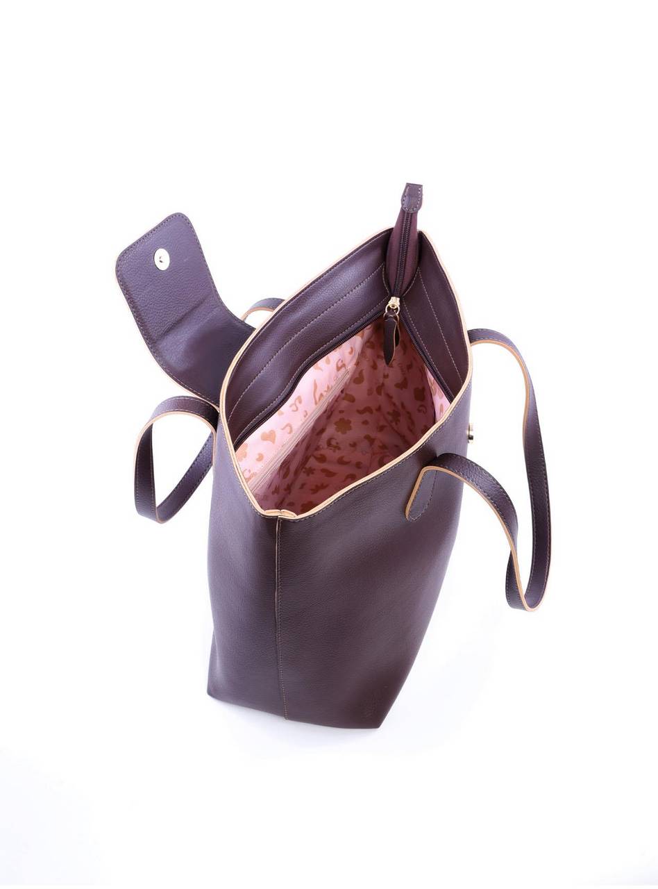 Bolsa Shopper com Alça de Mão Cacau BSI-6007 - CA