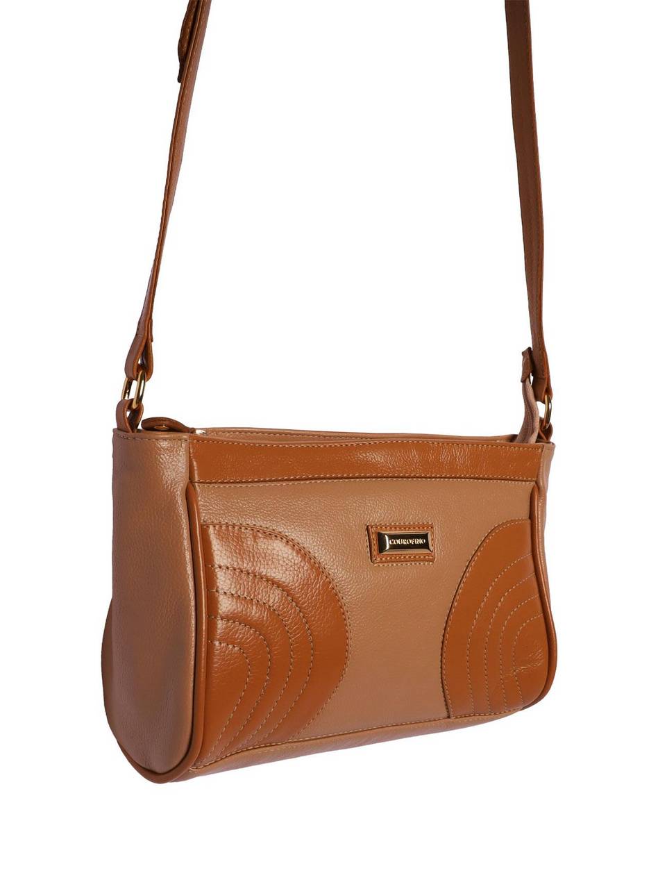 Bolsa Clutch Transversal Couro Nude BSI-5788 - NU