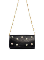 Bolsa Clutch com Pedraria - Preta BSI-6364 - PR