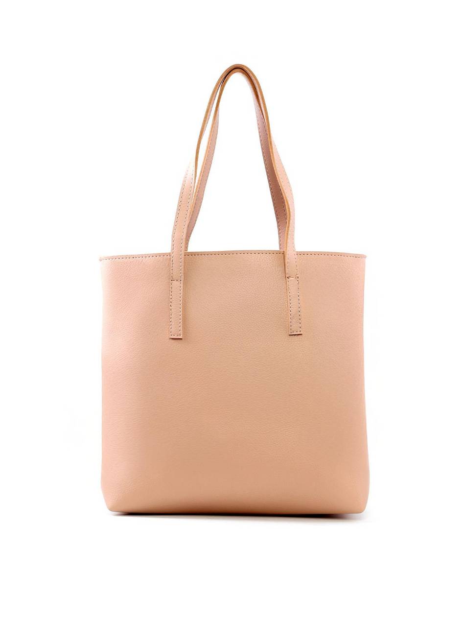 Bolsa Shopper com Placa Central Superior - Nude BSI-6150 - NU