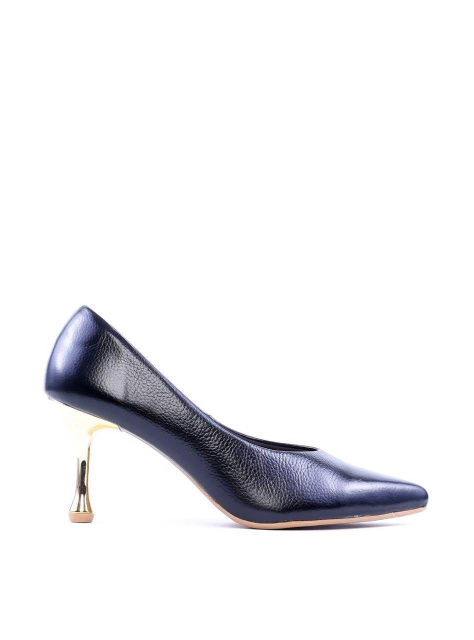 Scarpin Salto Cromado e Bico Fino - Preta SDI-11690 - PR