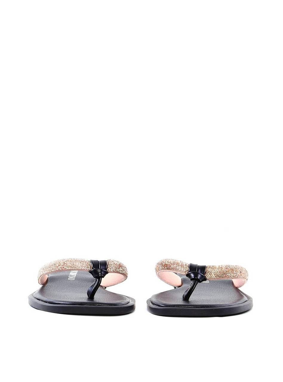 Rasteira de Dedo com Strass - Preta SDI-12073 - PR
