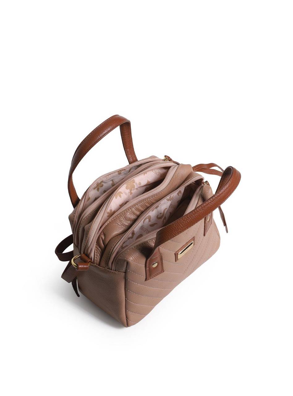 Bolsa Bag Pequena Couro Transversal Nude BSI-5695 - NU