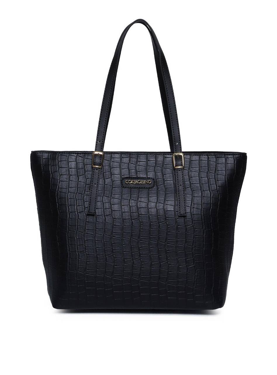 Bolsa Shopper com Duas Fivelas - Preta BSI-5984 - PR
