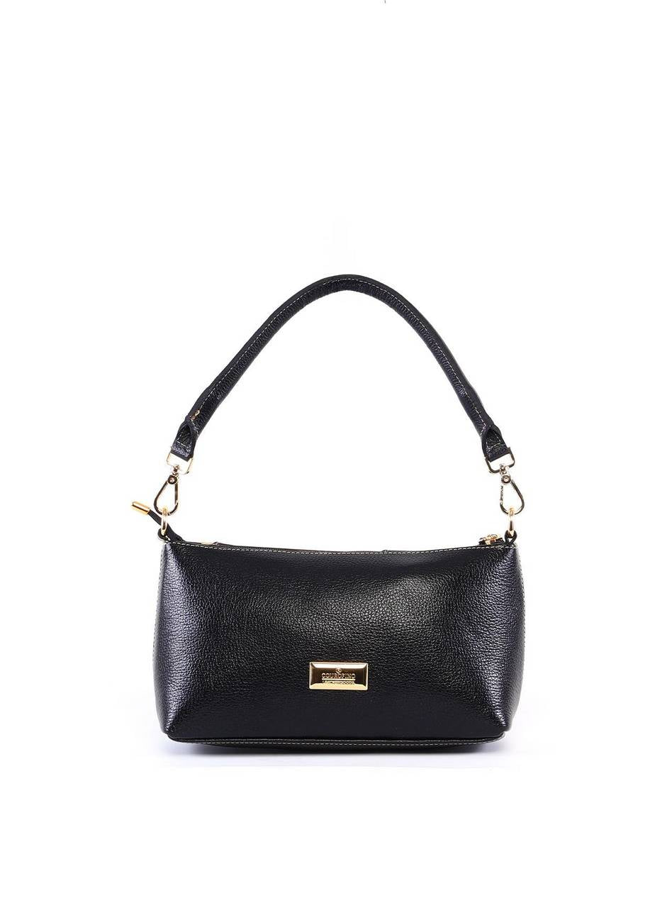 Bolsa Baguete com Retalhos - Preta BSI-6363 - PR