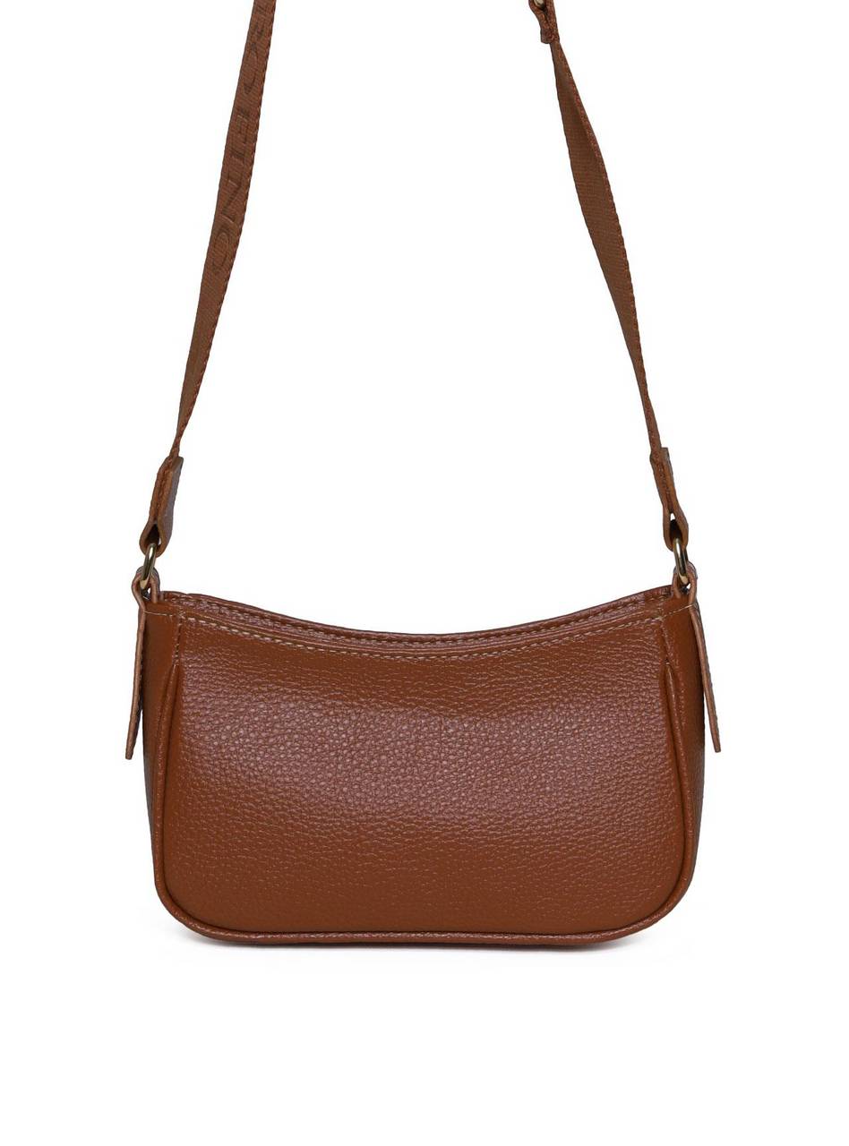 Bolsa Hobo Transversal com Bag Charm - Castor BSI-5977 - CS