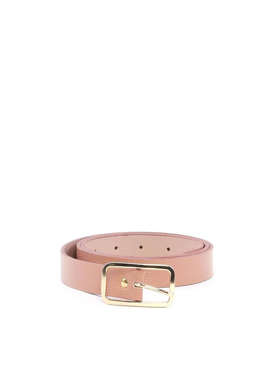 Cinto Feminino em Couro com Fivela Retangular - Nude 1.1820000988 - NU
