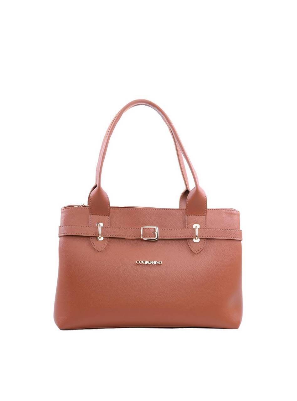Bolsa Tote com Alça de Mão e Detalhe de Cinto - Cacau BSI-6055 - CA