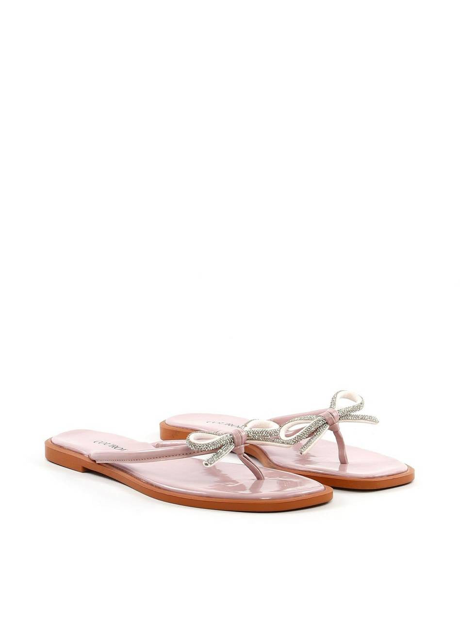 Rasteira de Laço com Strass - Rosa SDI-12076 - RS