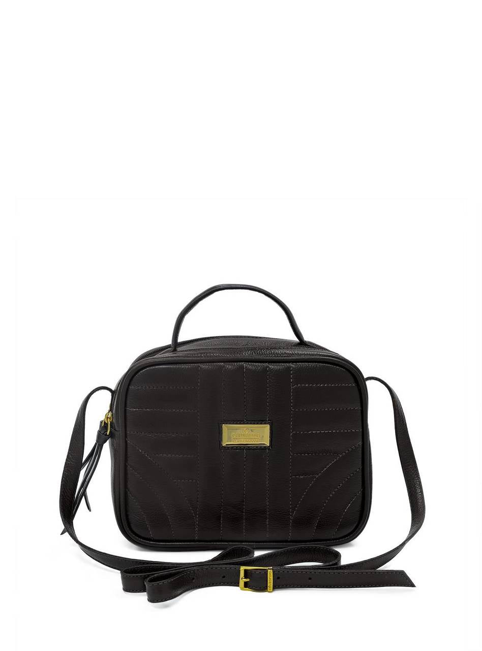 Bolsa Bag Couro Transversal Bolso Atrás Cacau BSI-5087 - CA
