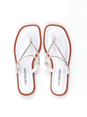 Rasteira Feminina com Tiras e Strass SDI-12242 - BR