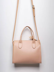 Bolsa Feminina Tote Transversal Sintético Nude BSI-5819 - NU