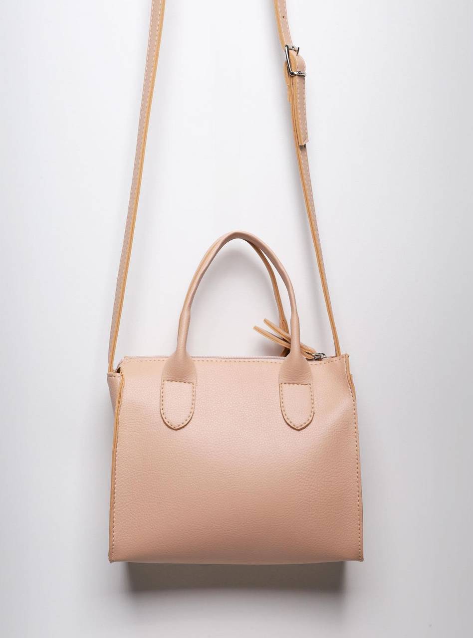 Bolsa Feminina Tote Transversal Sintético Nude BSI-5819 - NU