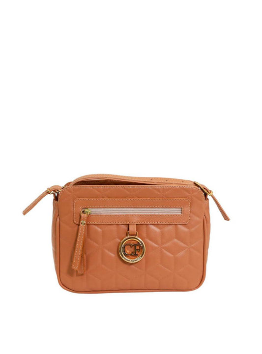 Bolsa Clutch Pequena Transversal Chaveiro Redondo Nude BSI-5723 - NU