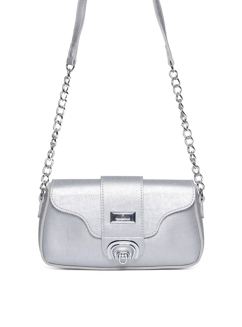 Bolsa Saddle com Alça Transversal em Corrente - Preta BSI-5584 - PT