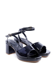 Sandália Salto Bloco Meia Pata Verniz - Preta SDI-11756 - PR