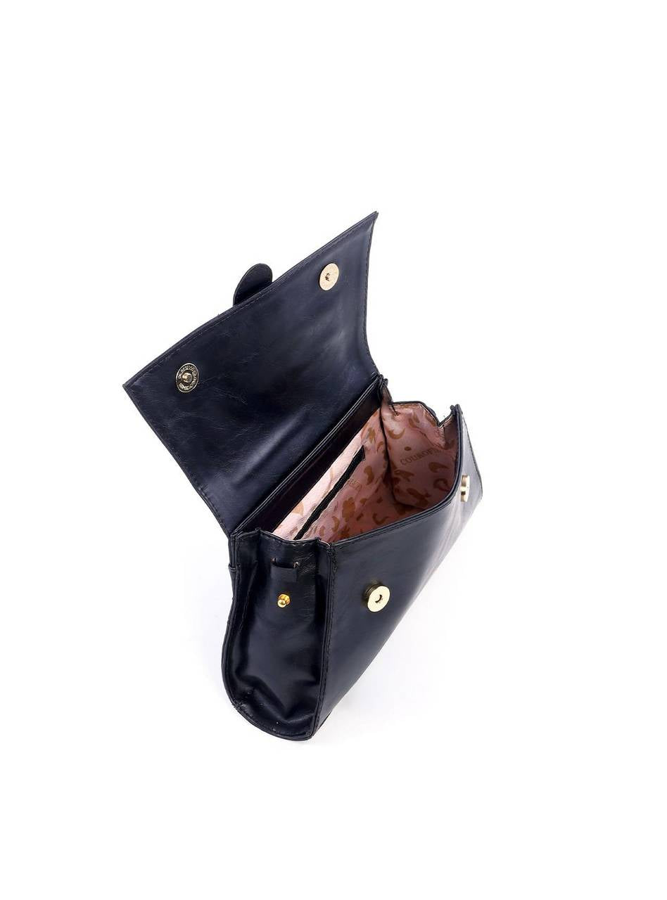 Bolsa Satchel com Maxi Fivela - Preta BSI-6164 - PR