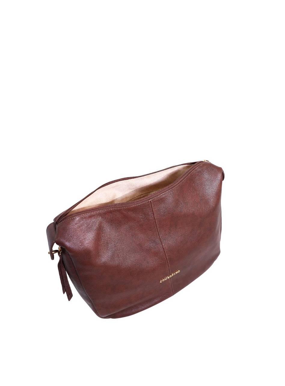 Bolsa Feminina Hobo Tiracolo Couro Cacau BSI-5704 - CA