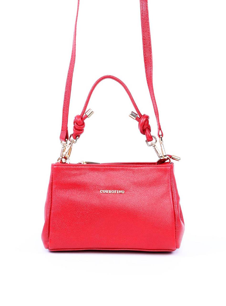 Bolsa Tote com Alças Removíveis e Detalhe em Nó - Vermelha BSI-6037 - VE