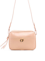 Bolsa Bag Transversal com Bolso Frontal - Nude BSI-6242 - NU