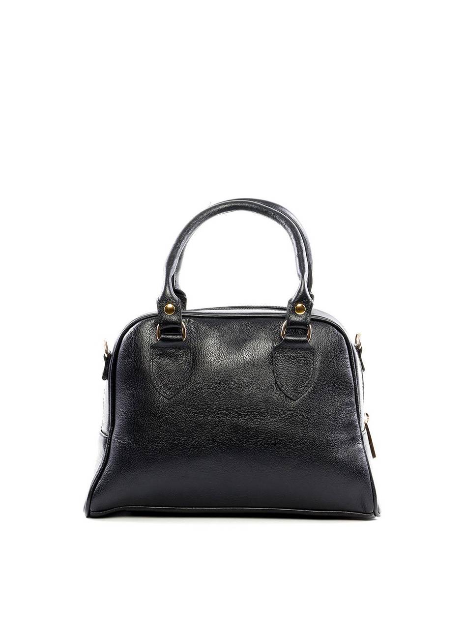 Bolsa Baú com Recortes e Alça Dupla - Preta BSI-6442 - PR